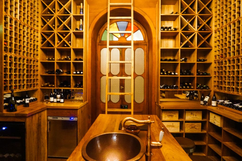 The wine cellar at Le Chateau, Heritage Le Telfair, Mauritius