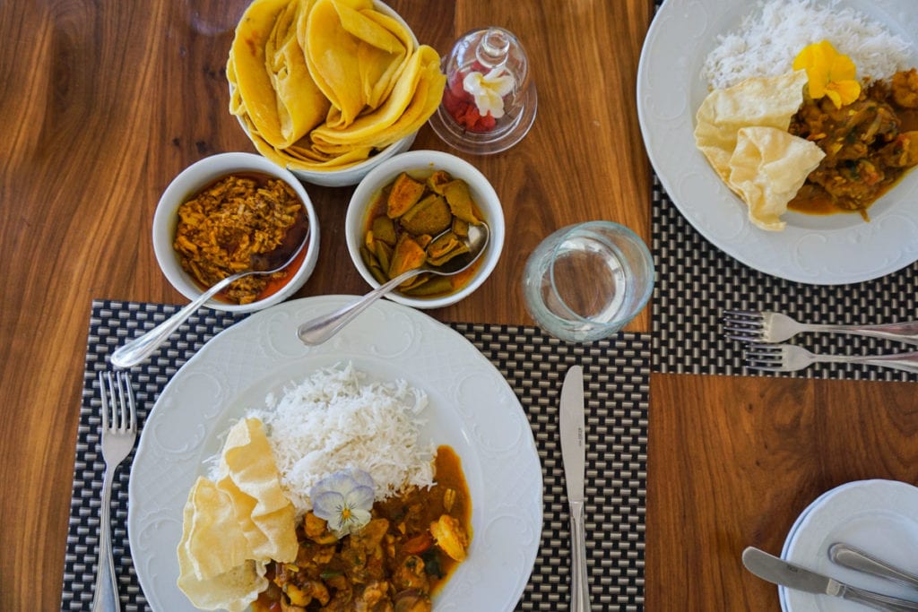 Curry I made at my cooking class at Heritage Le Telfair, Mauritius