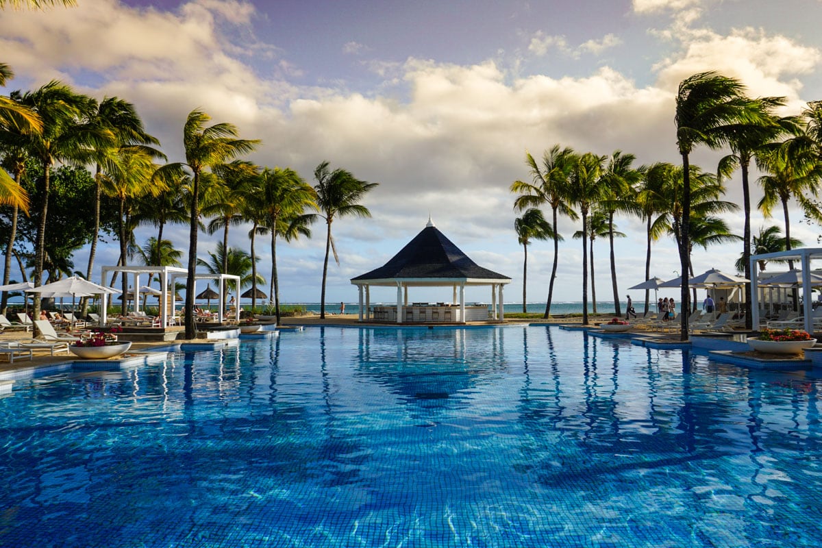 Pool views at Heritage Le Telfair Mauritius