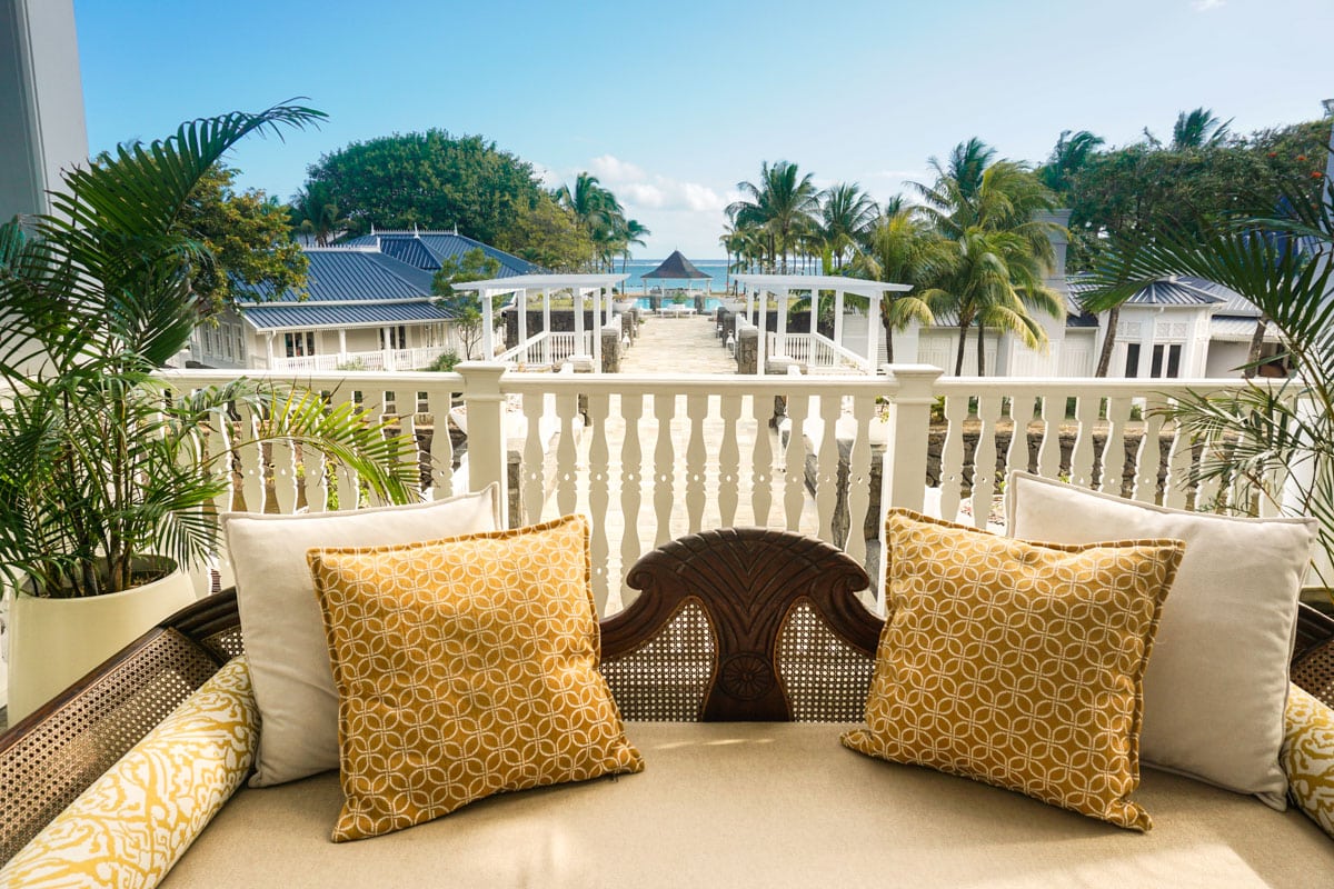 View from the lobby at Heritage Le Telfair, Mauritius