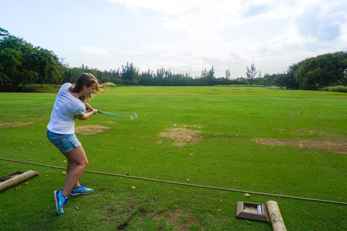 Golf induction at Heritage Le Telfair, Mauritius