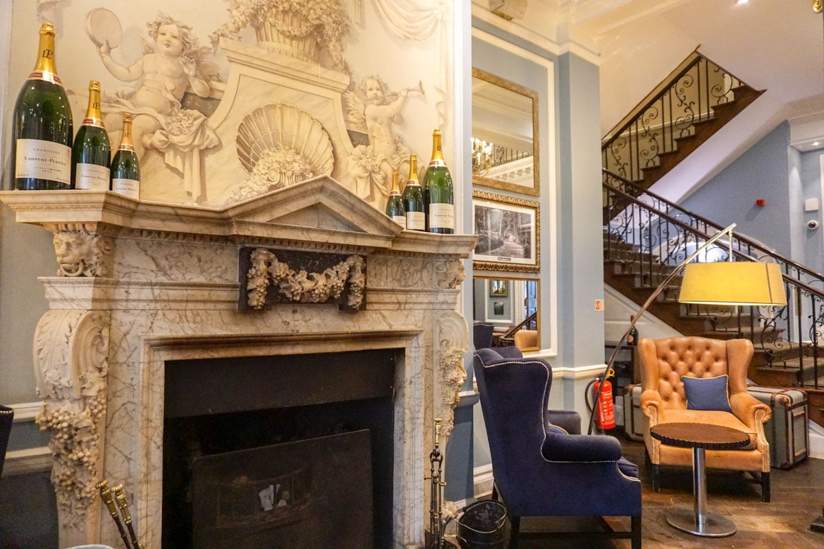 Extravagant details in the lounge area at Hotel Du Vin Wimbledon