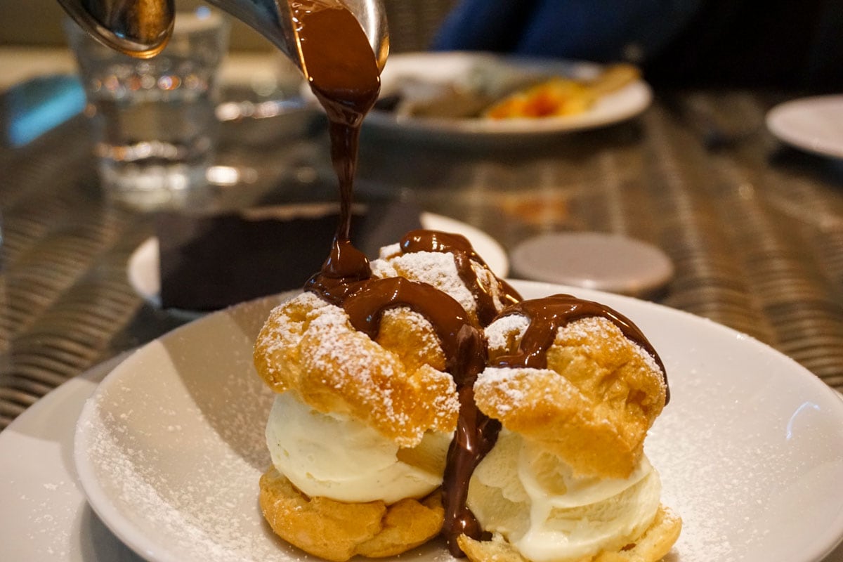 Profiteroles at Hotel Du Vin Wimbledon 