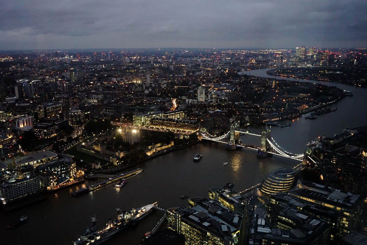 Incredible views of London from The View From The Shard