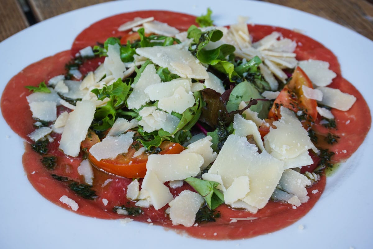 Beef carpaccio in Nice