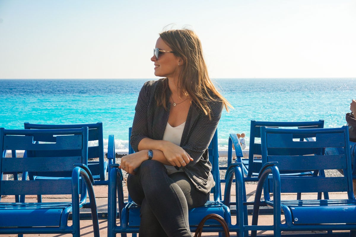 Iconic blue chairs in Nice