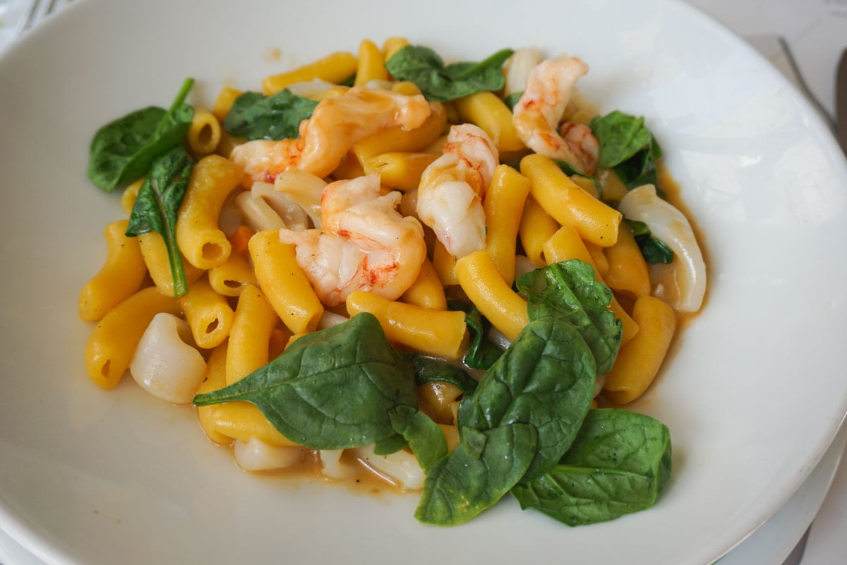 Tasty seafood pasta