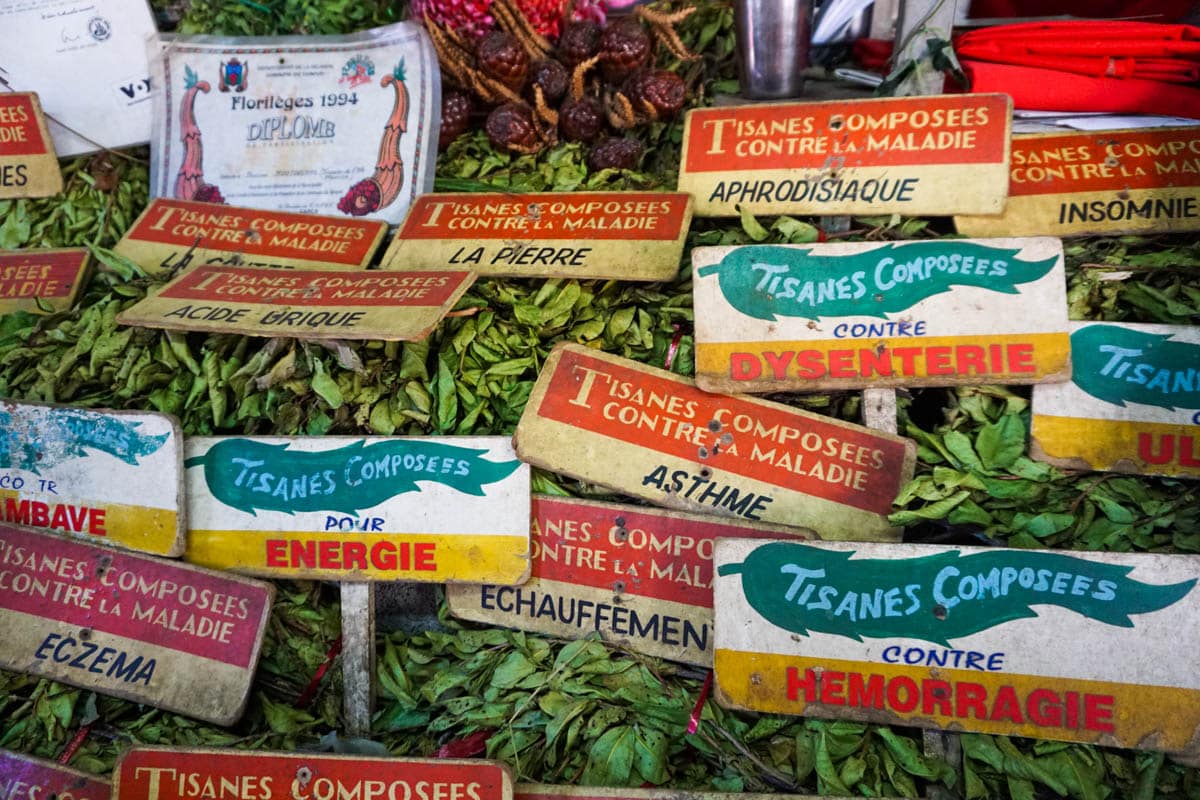 Tea for sale in Port Louis Market, Mauritius