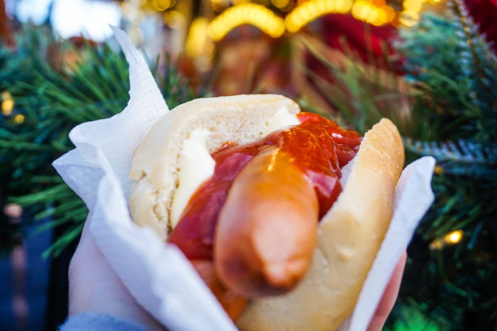 Bratwurst time at Birmingham Christmas Market