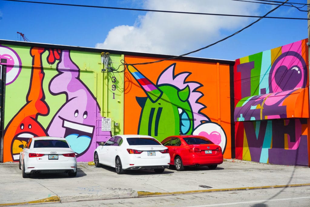 More colourful art near the Wynwood Walls, Miami