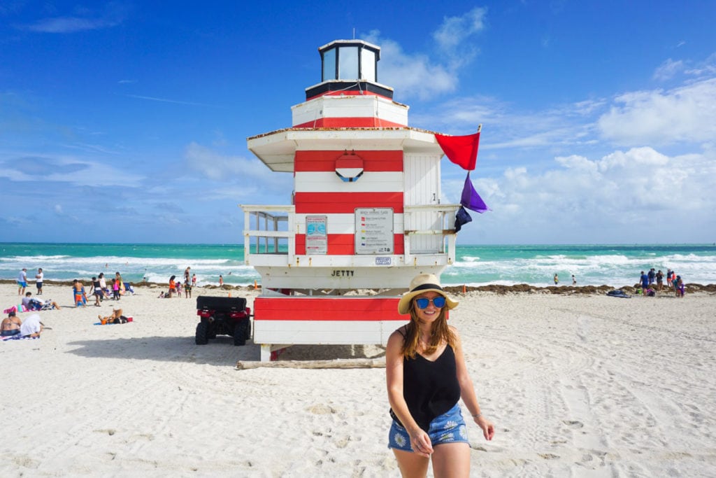 The lighthouse at South Pointe - one of Miami Beach's incredible lifeguard huts
