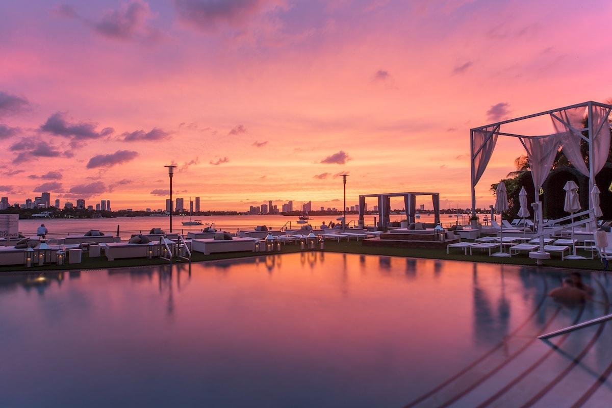 Sunset views from Mondrian South Beach, Miami (Photo: Mondrian)