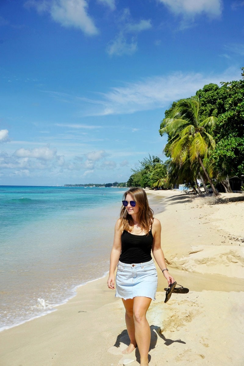 Enjoying the beaches in Barbados