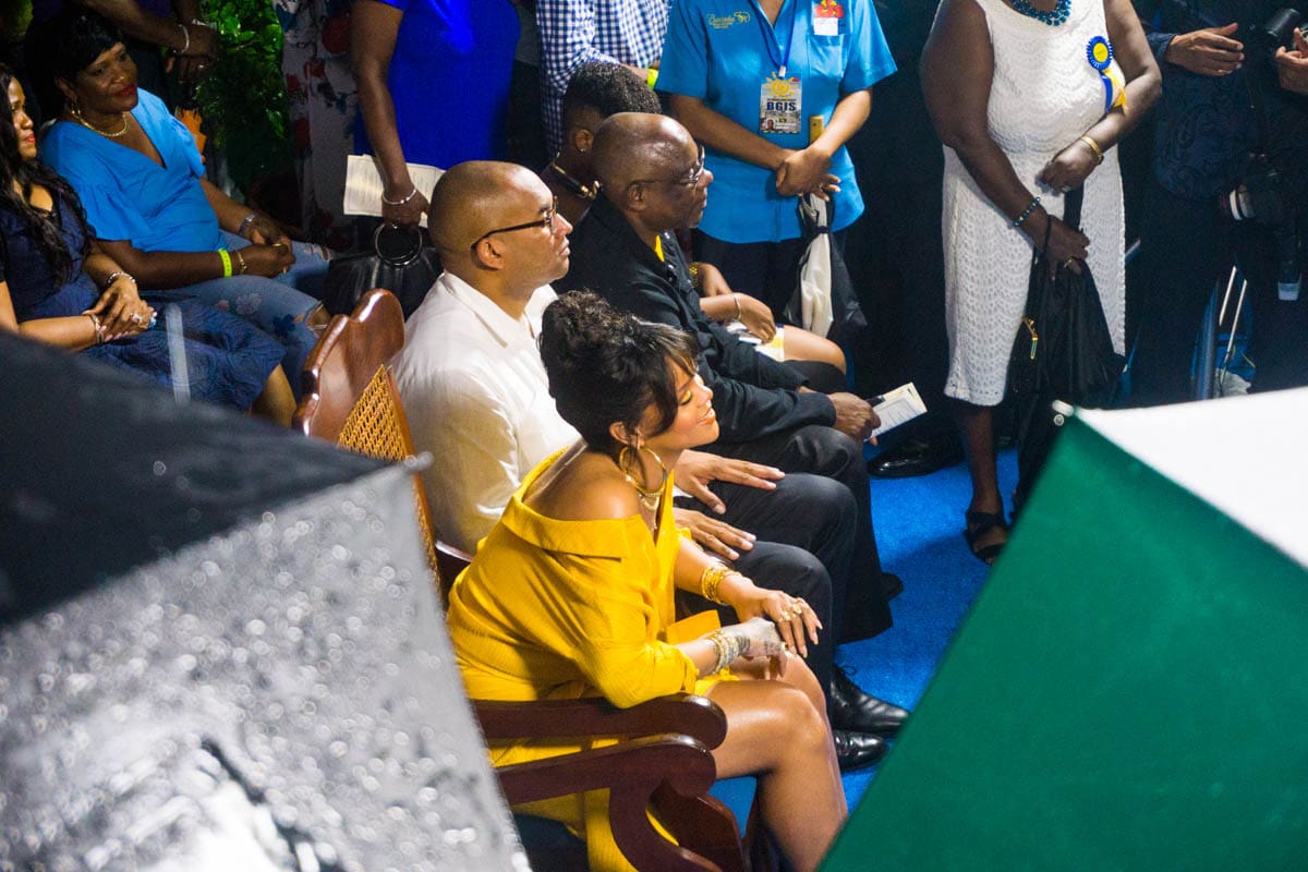 Rihanna attending the opening of Rihanna Drive, Barbados