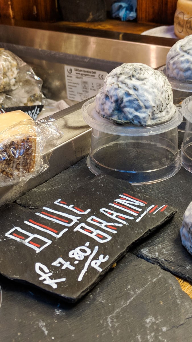 Blue brain cheese at Borough Market