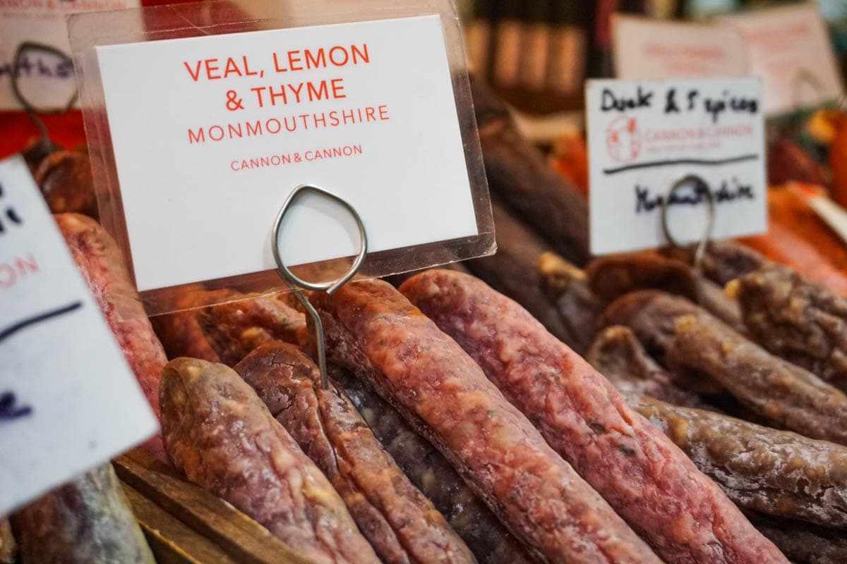 British salami in Borough Market