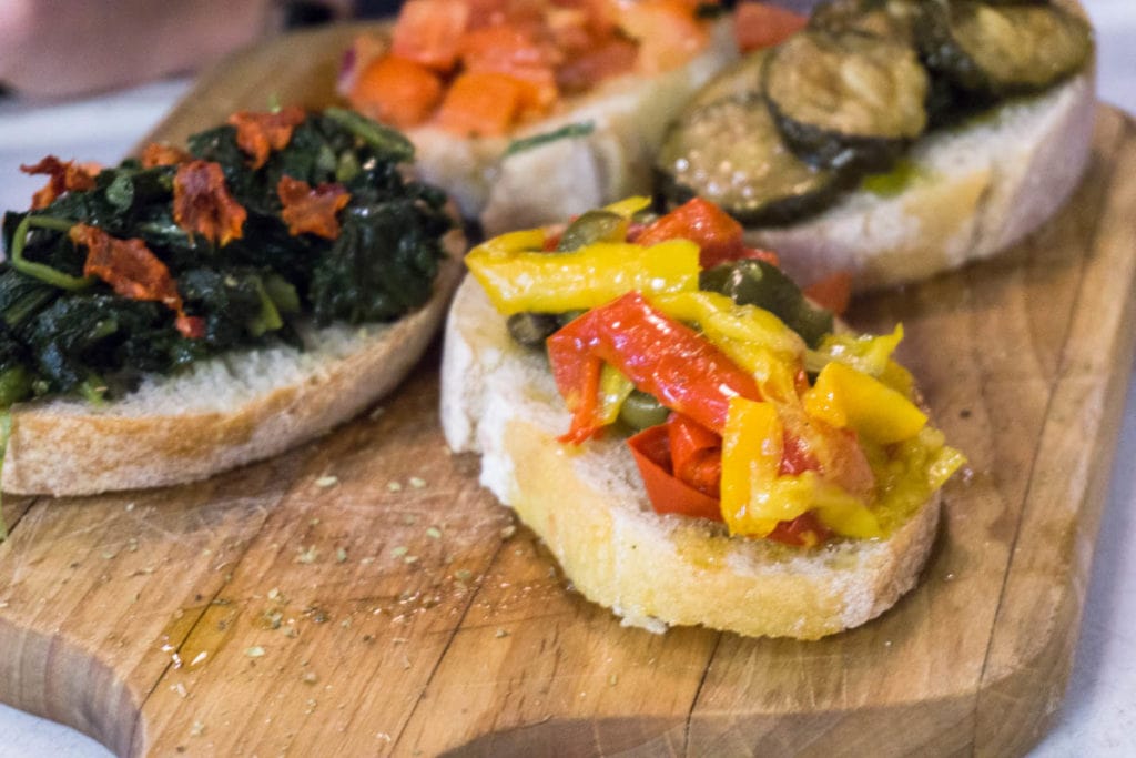 Bruschetta at Rustico Restaurant, Hastings