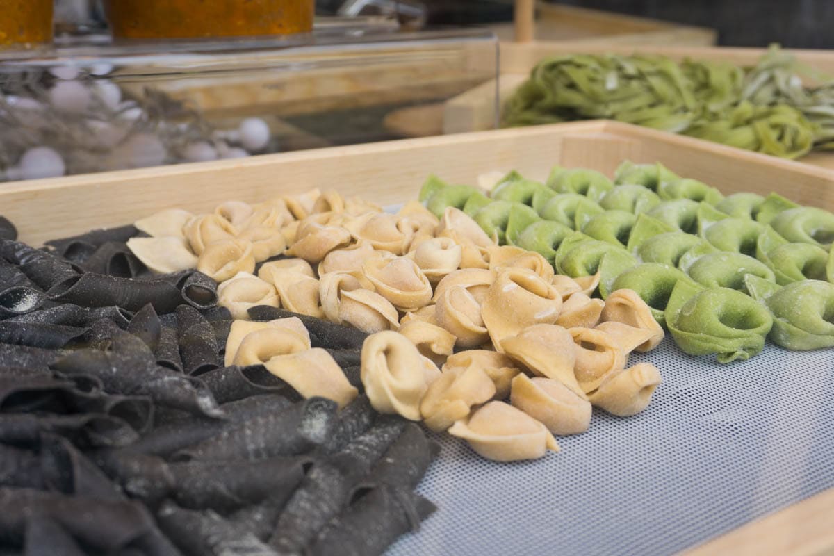 Fresh pasta at St Albans Market