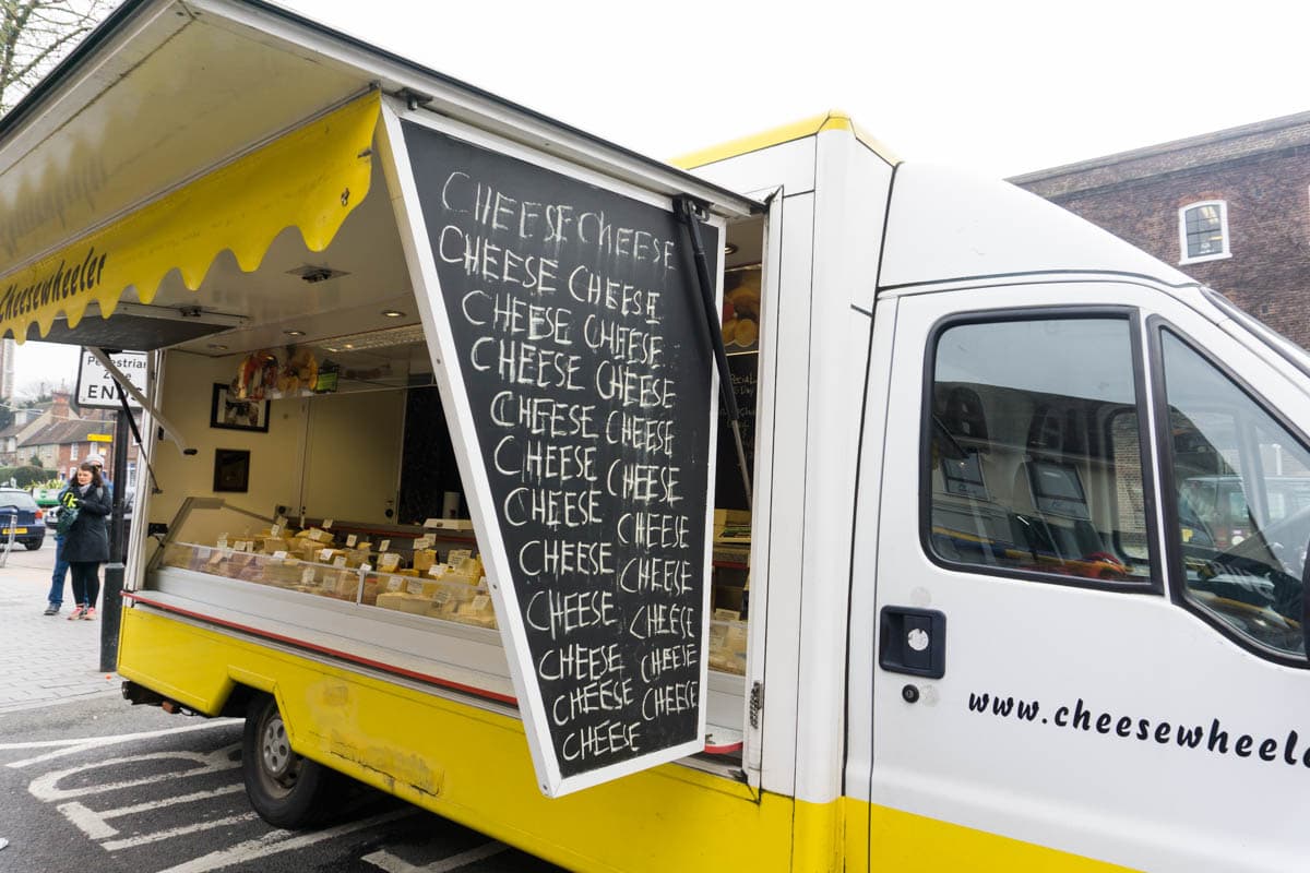 Cheese van in St Albans Market