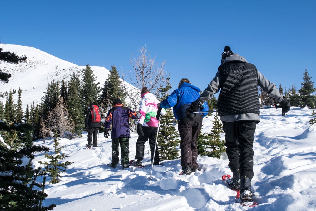 Snowshoeing at Lake Louise Ski Resort, Alberta