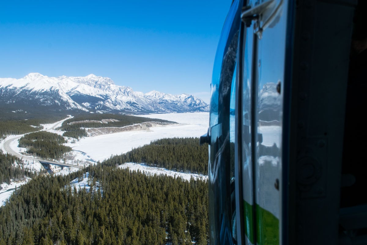 Views from the helicopter tour over the Rockies in Canada