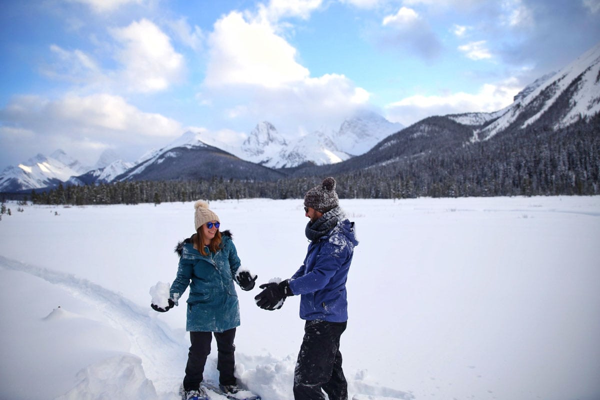 Enjoying the snowy landscapes in Canada