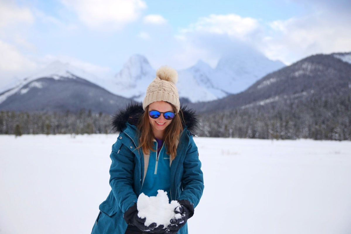 Enjoying the snowy landscapes in Canada