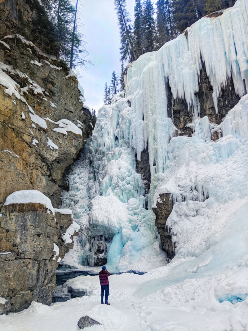 The stunning Upper Falls at Johnston Canyon, Alberta