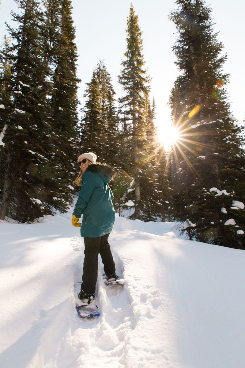 Snowshoeing in Alberta, Canada