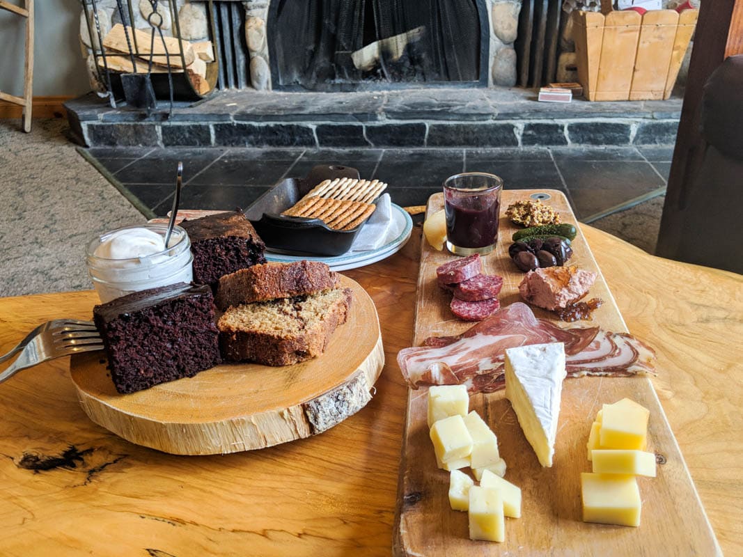 Charcuterie time at Mount Engadine Lodge