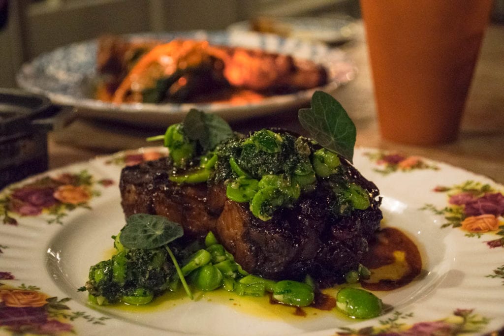 Braised mutton at The Pig, New Forest