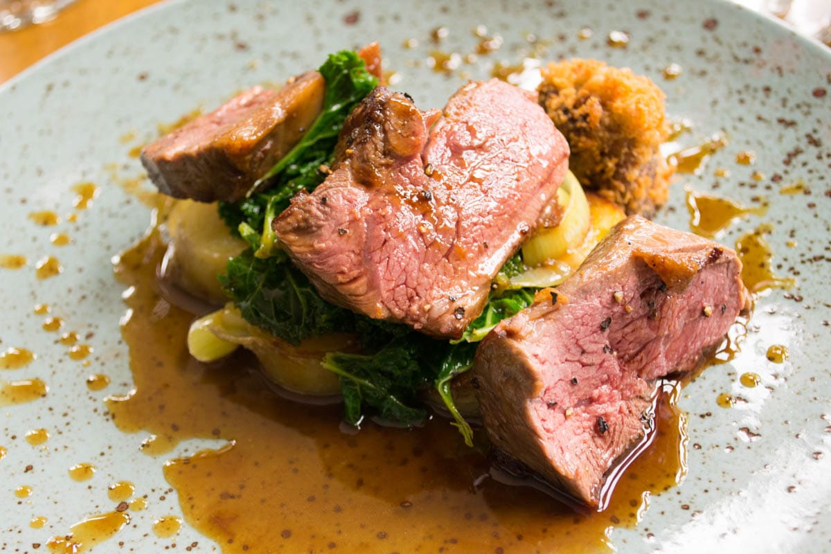 Lamb main course at Monty's Inn, New Forest