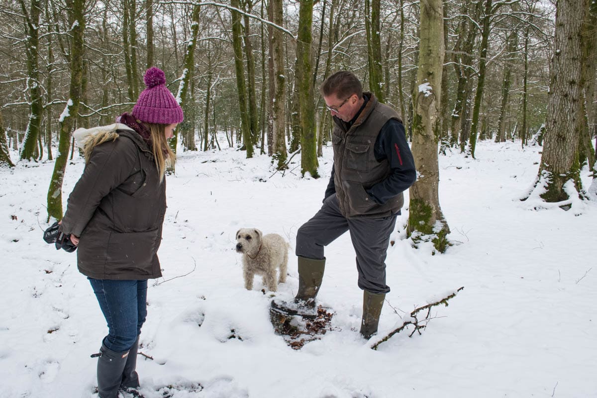 Garry teaching us about foraging in the New Forest