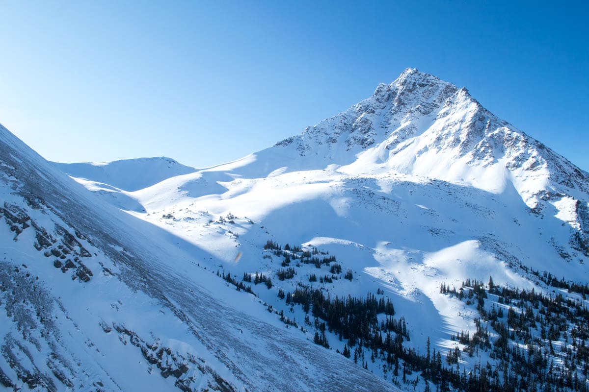 Helicopter tour over the Rocky Mountains, Alberta, Canada