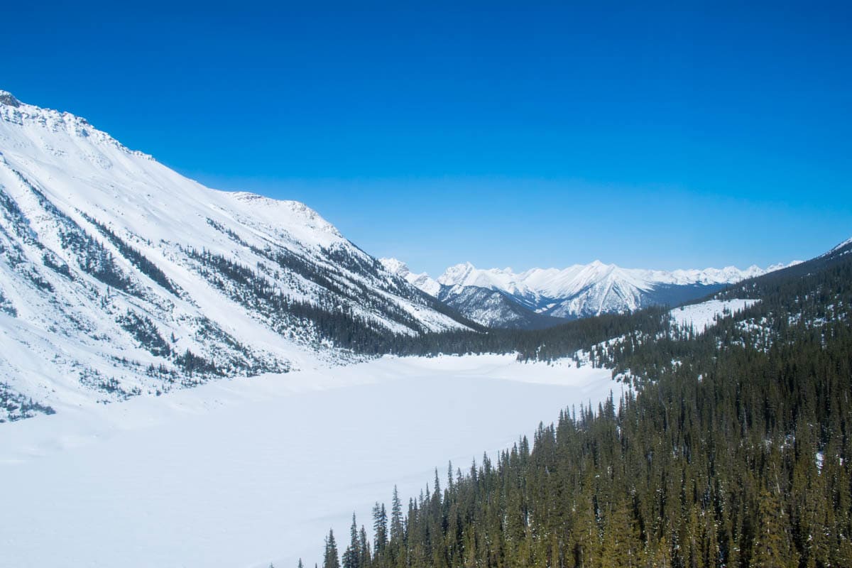 Helicopter tour over the Rocky Mountains, Alberta, Canada