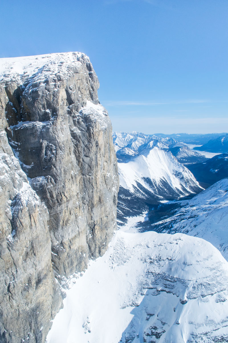 Helicopter tour over the Rocky Mountains, Alberta, Canada