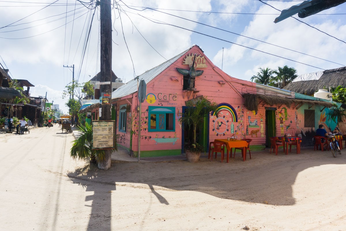 Colourful buildings on Isla Holbox