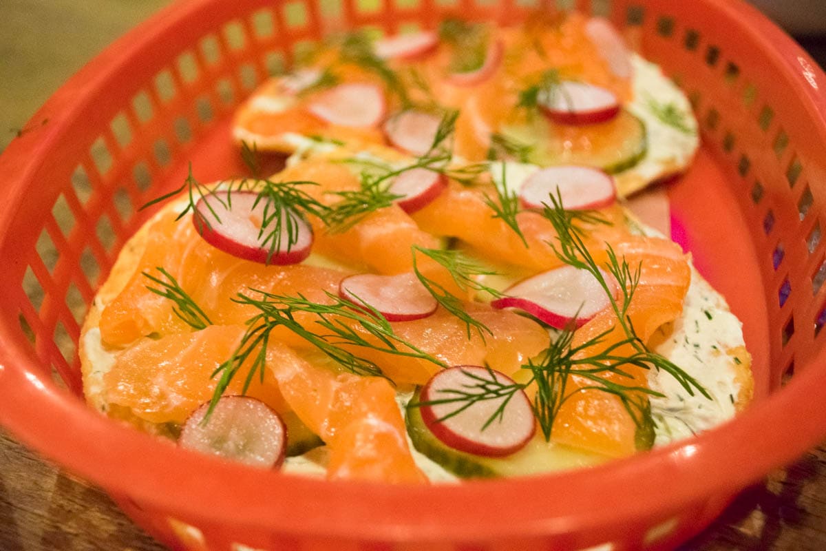 Salmon tostadas at Killer Tomato, Shepherd's Bush, London
