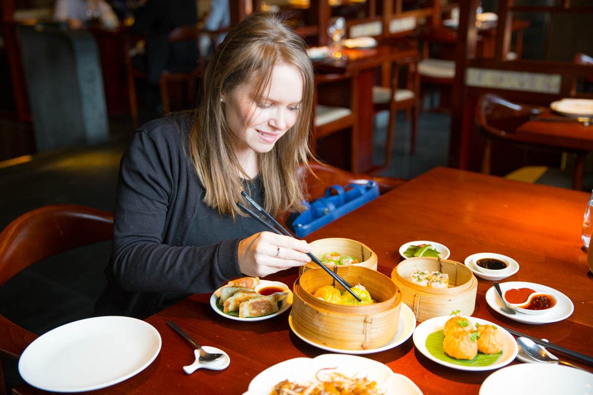 Enjoying lunch at Shikumen, Shepherd's Bush, London