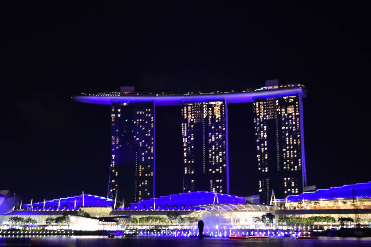 Marina Bay Sands at night, Singapore