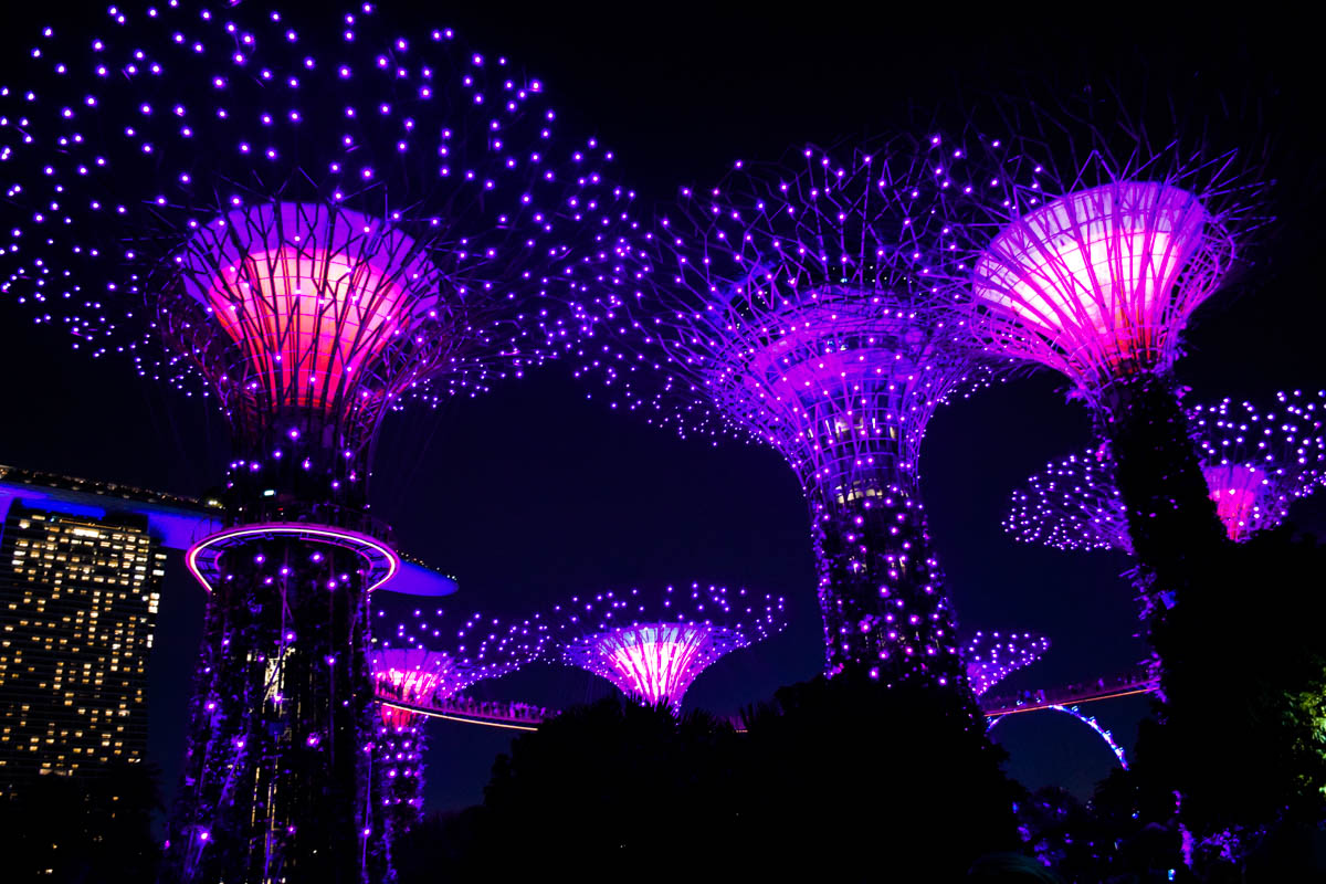 Gardens By The Bay at night, Singapore