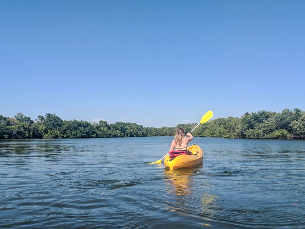 Kayaking in Fort De Soto, Florida