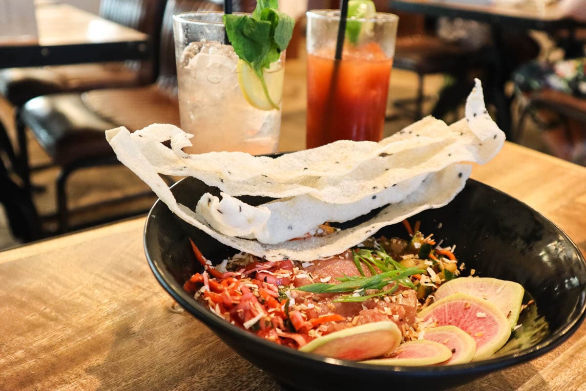 Poke bowl at The Hall On Franklin, Tampa