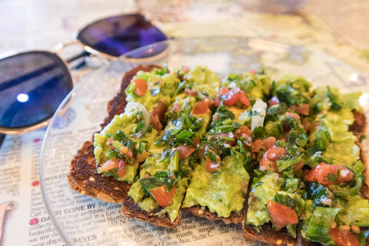 Avocado on on toast at Teahouse 650, Crystal River