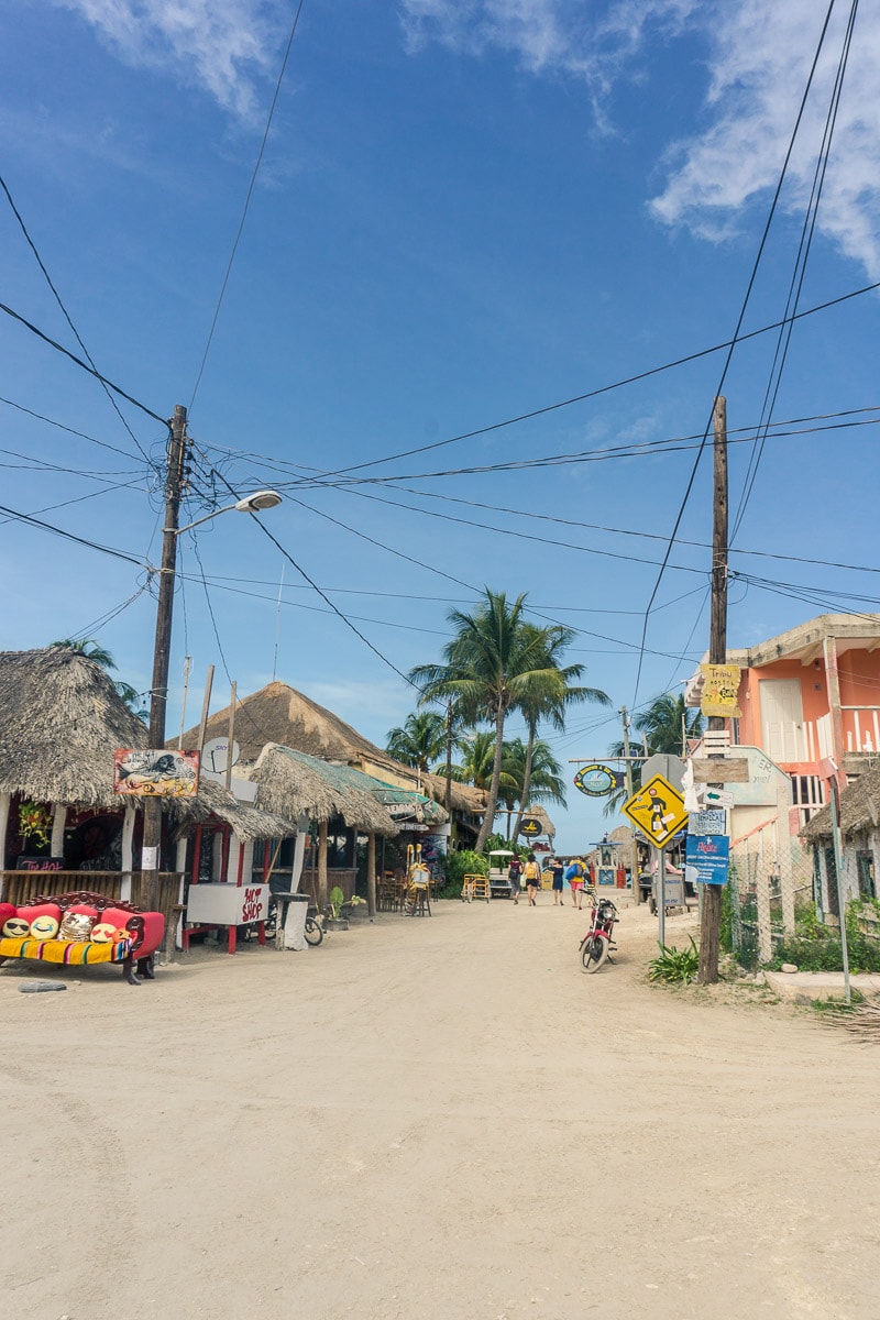 Cute streets on Isla Holbox, Mexico