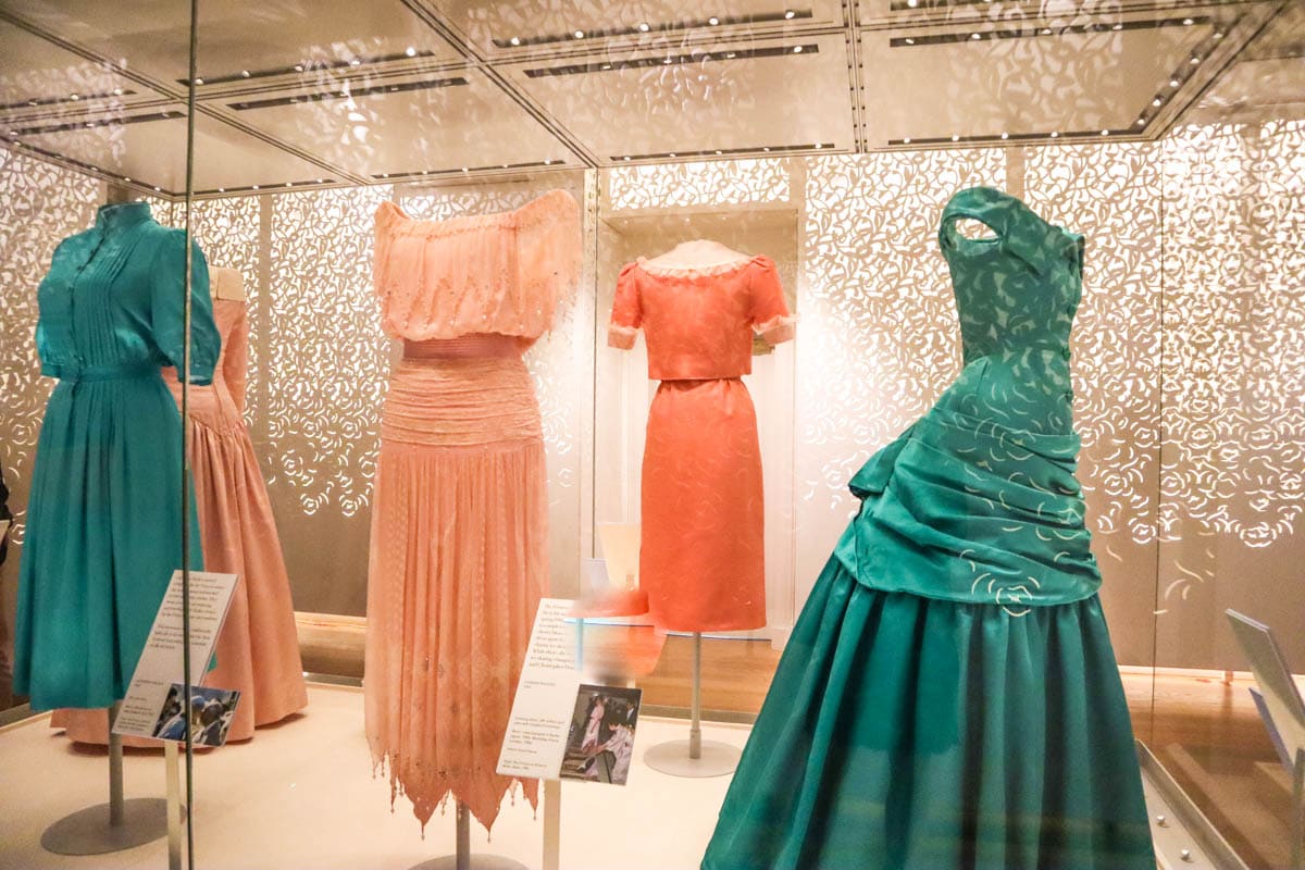 Princess Diana's dresses on display at Kensington Palace, London