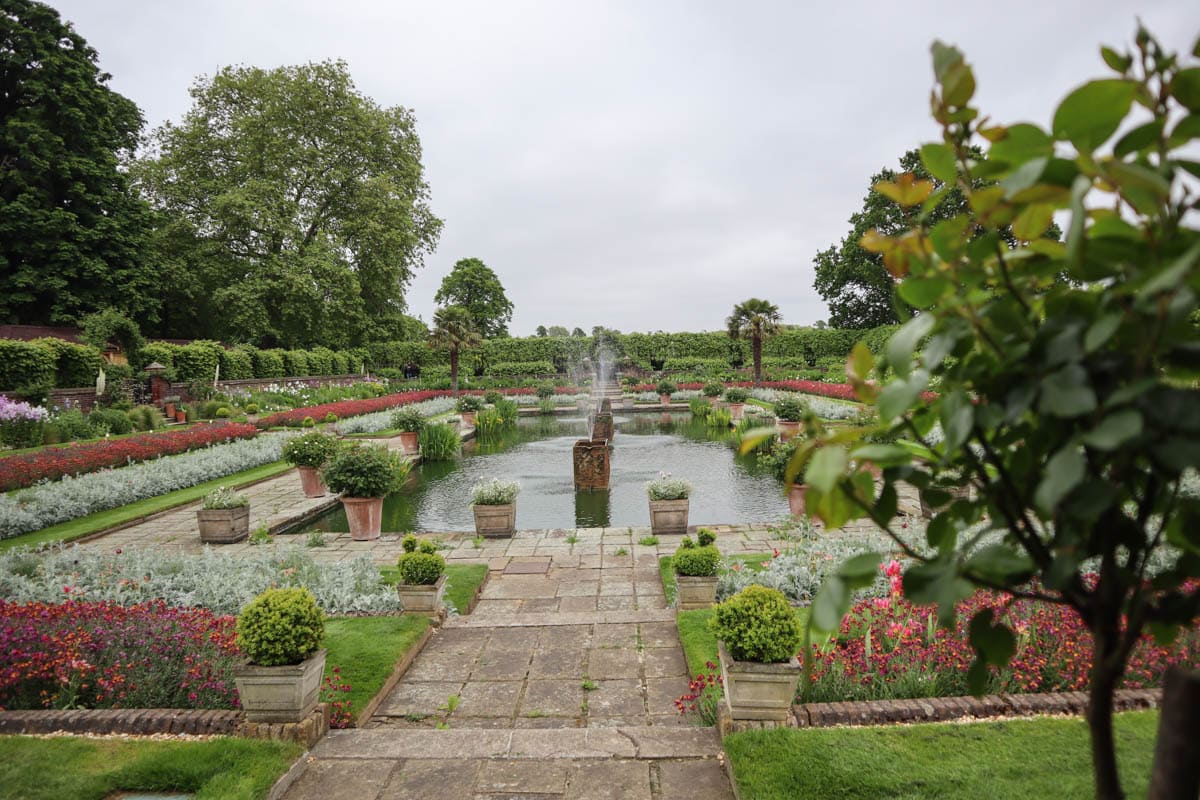 Exploring the Sunken Gardens at Kensington Palace Gardens, London