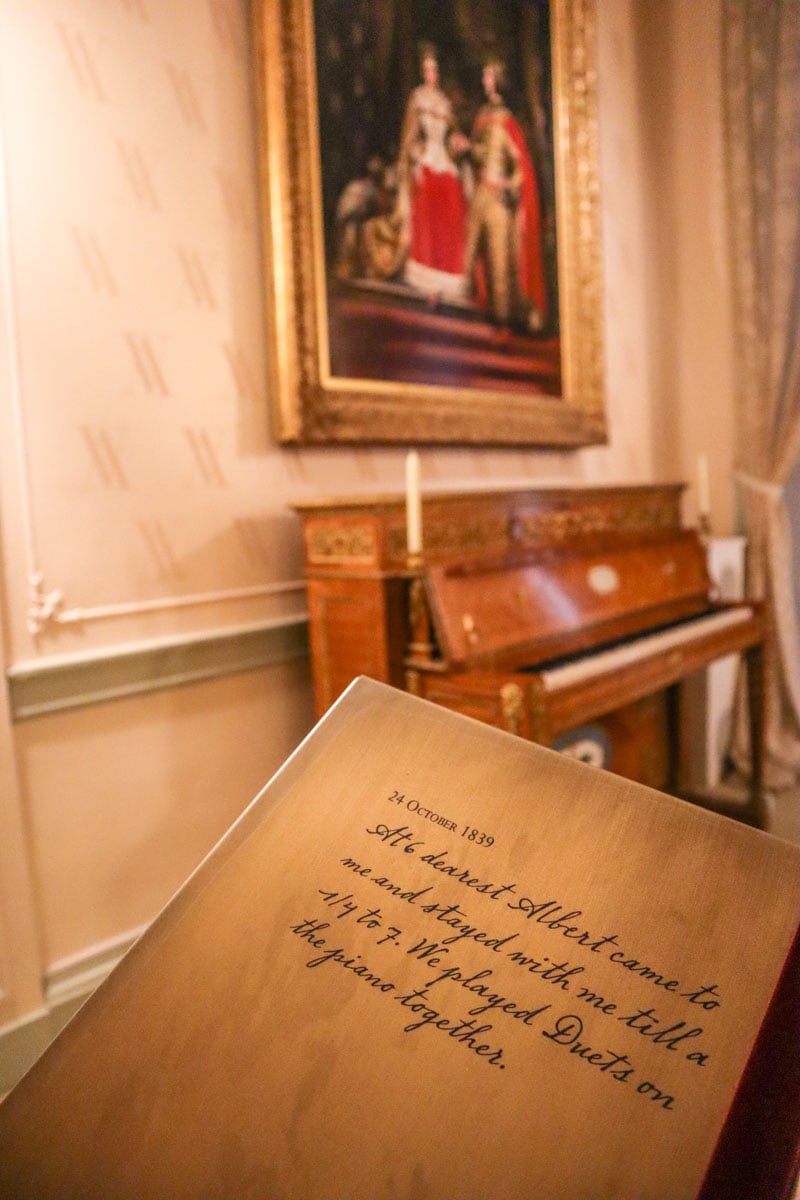 Victoria and Albert's piano at Kensington Palace, London