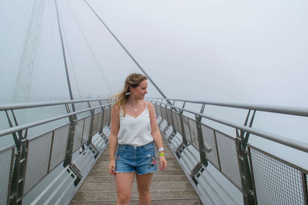 Crossing the Langkawi Sky Bridge