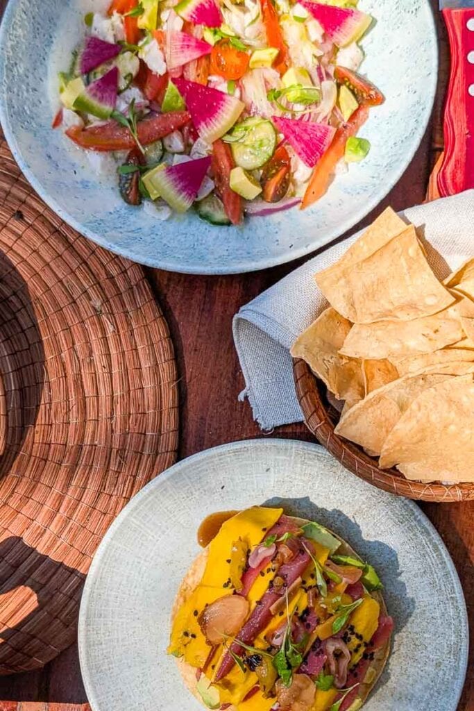 Lunch at Las Hamacas, Villas Caracol